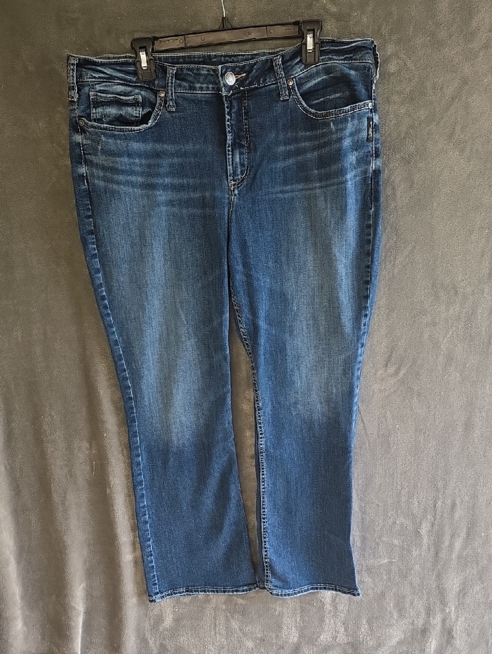 Silver Avery Slim Boot Jeans. Size 18